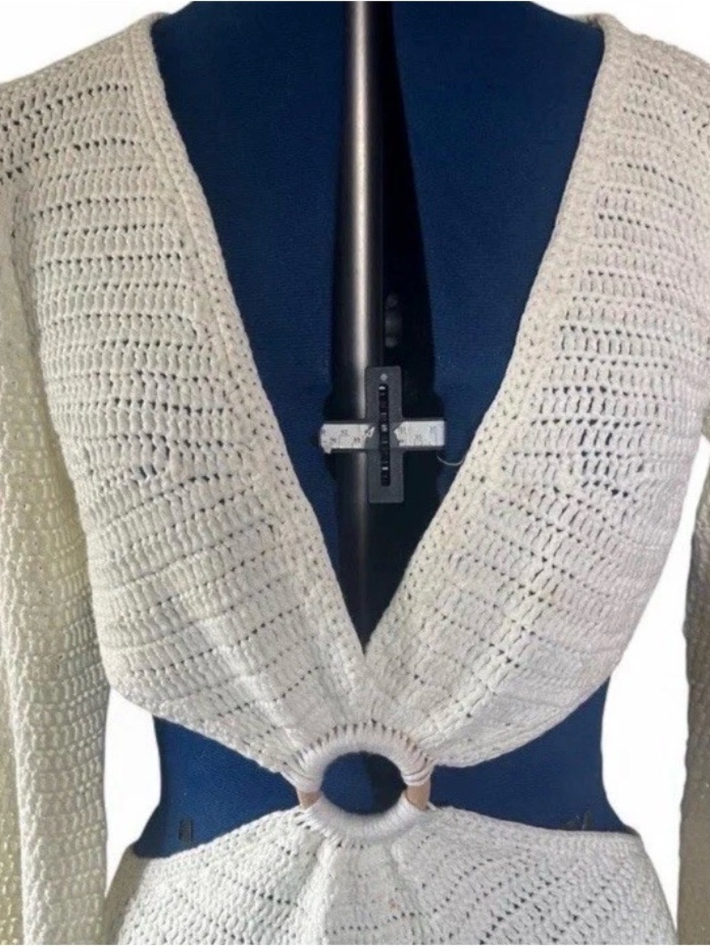 Beginning Boutique Cream Crochet Mini Dress - Picture 2 of 11